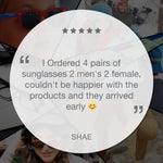 Blake Polarised Wayfarer Sunglasses (Unisex) - Black Blue